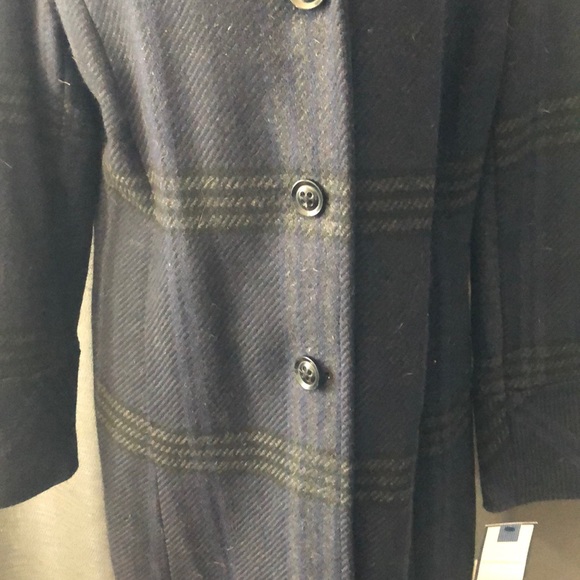 NWT Croft & barrow medium wool plaid coat - Picture 4 of 12